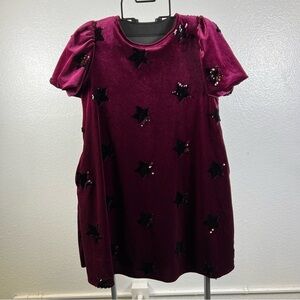 Cat & Jack Velvet Starry Kids Dress Size XL (14)